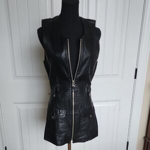 Vintage Leather Vest Sz Small